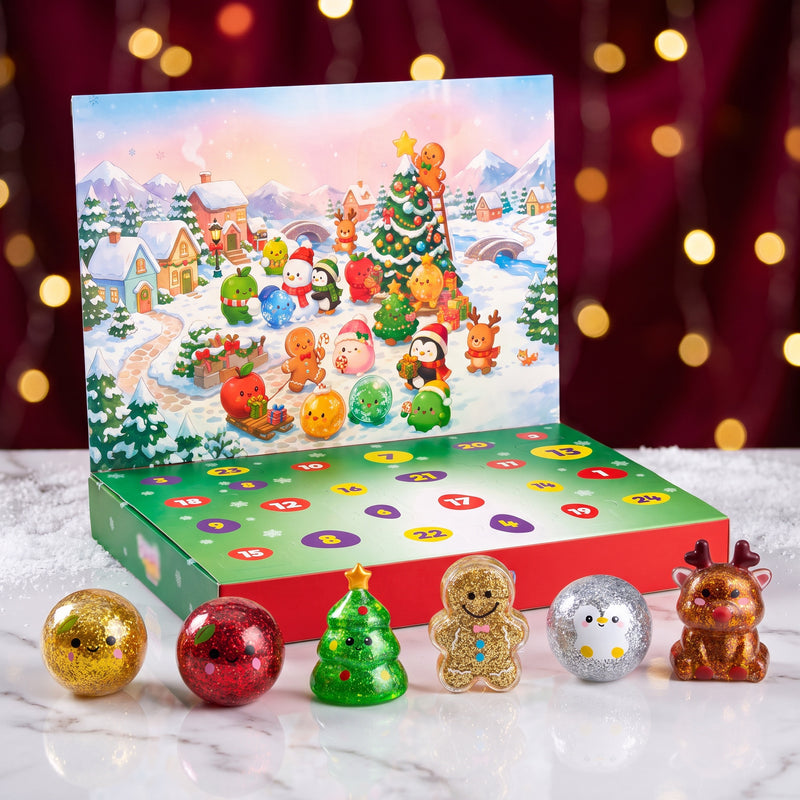 Sugar Squishy Advent Calendar with glitter squishy toys